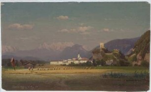 Tirol, Landschaft bei Brixlegg mit Burg Matzen