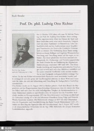 Prof. Dr. phil. Ludwig Otto Richter