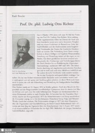 Prof. Dr. phil. Ludwig Otto Richter
