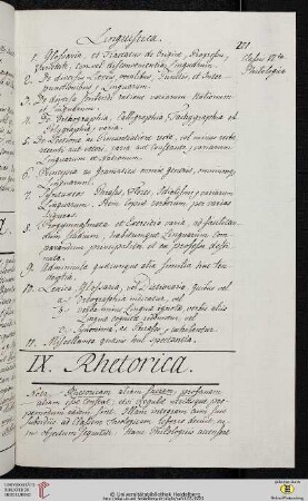 IX. Rhetorica