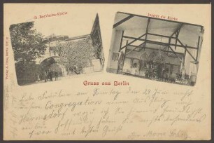 Ansichtskarte St. Bonifatius-Kirche, „Gruss aus Berlin“, Yorckstraße