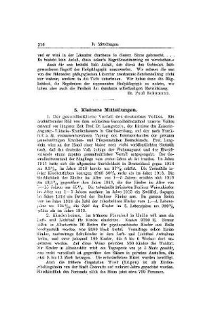 Kleinere Mitteilungen : [Mitteilungen]