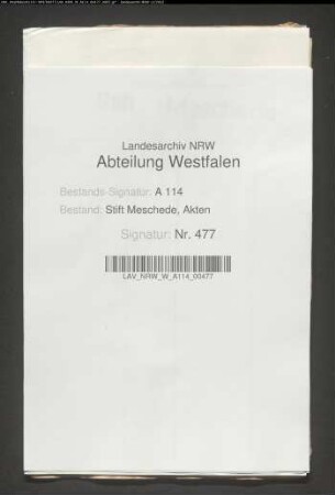Ostwig: (und Bruchhausen): Franz Anton v. Hanxleden 1729