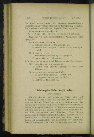 Lichtempfindliche Kupfersalze