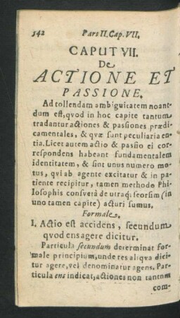 Caput VII. De Actione Et Passione.