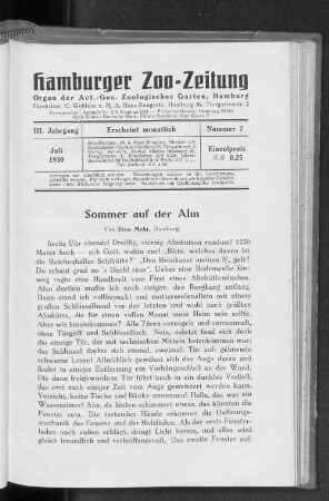 Nummer 7 : Juli 1930