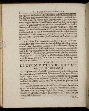 Cap. II. De Dividuo Et Individuo Circa Jus Personarum.