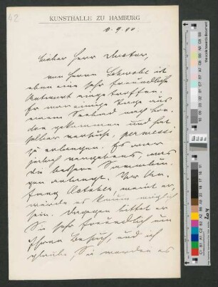 Brief an Werner von Melle