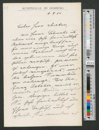 Brief an Werner von Melle