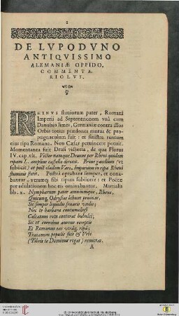De Lupoduno Commentariolus