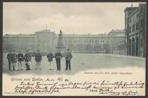 Ansichtskarte Kaserne Füsilier-Bataillons, Kaiser Franz Regiment