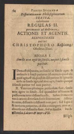 Disputationum Philosophicarum Tertia