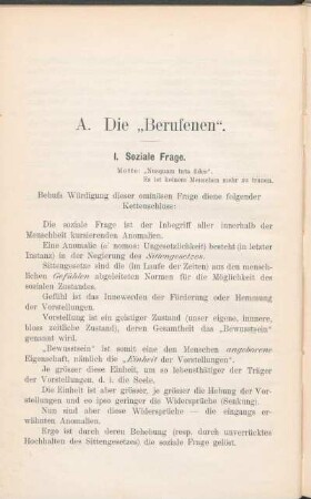 A. Die "Berufenen".