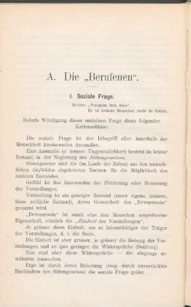 A. Die "Berufenen".