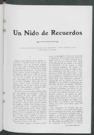 Un Nido de Recuerdos