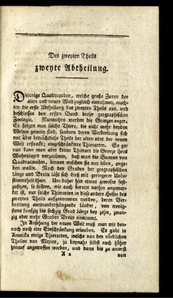 Des zweyten Theils zweyter Abtheilung.