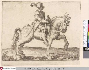 [Ein Kavallerist zieht seine Pistole; A Cavalryman Grasping His Pistol]