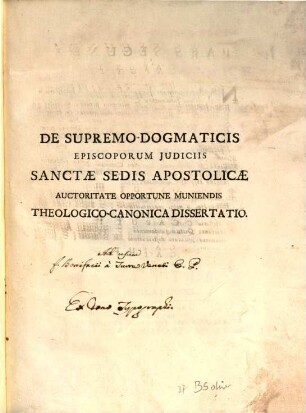 De supremo-dogmaticis episcoporum iudiciis sanctae sedis apostolicae auctoritate opportune muniendis