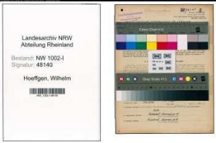 Entnazifizierung Wilhelm Hoeffgen, geb. 19.12.1900 (Kfz.Schlosser)