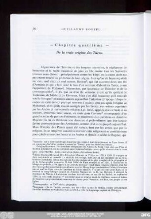 - Chapitre quatrième - De la vraie origine des Turcs.
