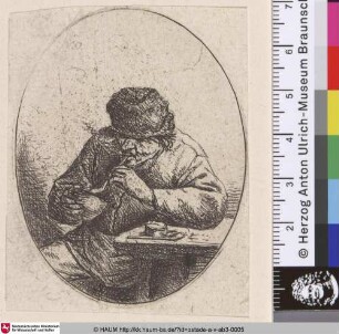 [Der Raucher; The smoker; Le fumeur; planche ovale]
