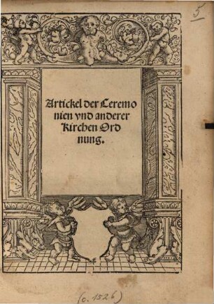 Artickel der Ceremonien und anderer Kirchen Ordnung