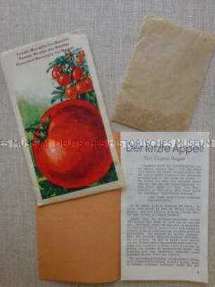 Tarnschrift in Samentüte für Tomaten
