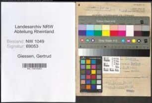 Entnazifizierung Gertrud Giessen , geb. 01.04.1911 (Lehrer)