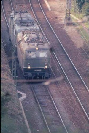 Stuttgart Feuerbach Pragtunnel Ferngleis Lok 140 446 Vorspann Lok Baureihe 150
