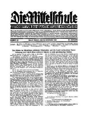 Der Abbau im öffentlichen mittleren Schulwesen und die damit verbundene Unterbringung von Lehrkräften mittlerer Schulen in nicht gleichwertige Stellen
