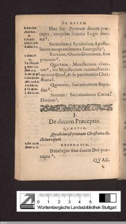 De decem praeceptis [Zehn Gebote]