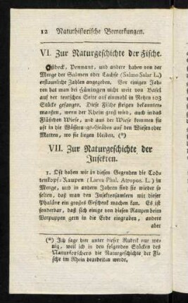 12-12, VI. Zur Naturgeschichte der Fische.