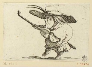 Der Zwerg mit der Mandoline, Blatt 14 aus: Varie figure gobbi