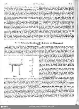 Die Bearbeitung der Edelsteine für die Zwecke der Uhrmacherei (Schluss)