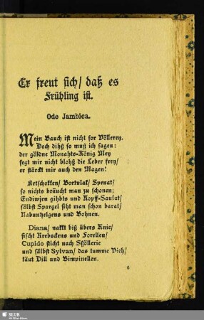 Er freut sich, daß es Frühling ist