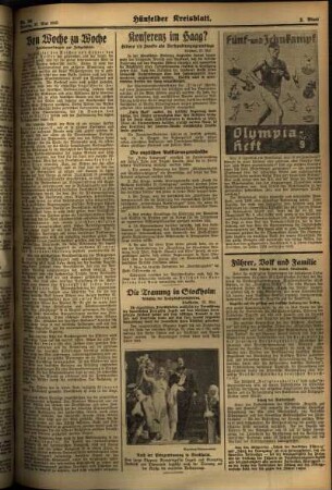 Zweite Ausgabe vom Montag, den 27. Mai 1935.