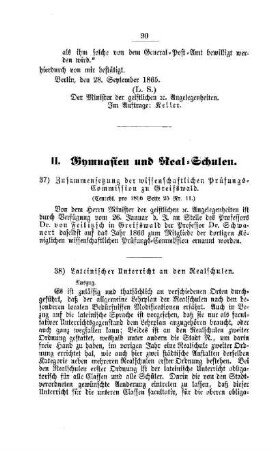 Lateinischer Unterricht an den Realschulen : [II. Gymnasien und Realschulen]