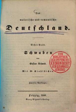 Schwaben : Mit 30 Stahlstichen