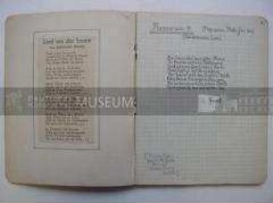 Heft mit handschriftlichen Aufzeichnungen zu wissenschaftlichen und kulturellen Fragen, angefertigt im Zuchthaus Waldheim