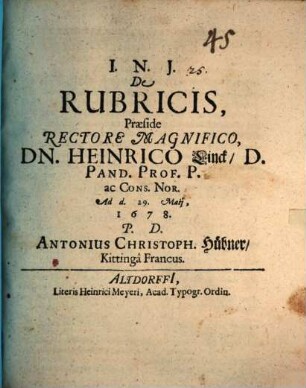 De rubricis