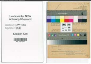 Entnazifizierung Karl Koester , geb. 30.12.1919 (Angestellter)