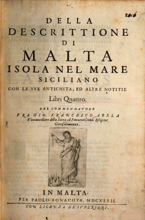 Della descrittione di Malta : lib. IV.