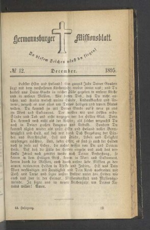 N°. 12. December. 1895