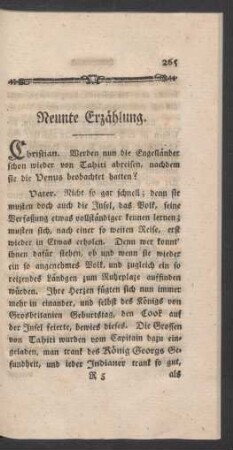 Neunte Erzaehlung.