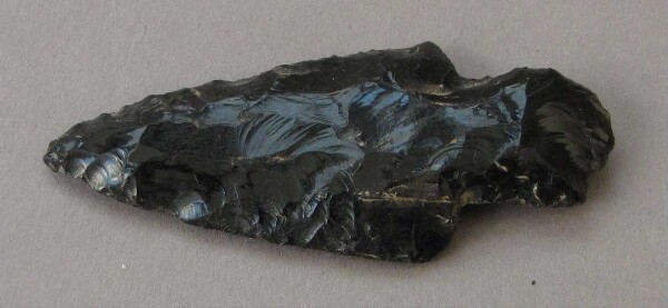 Arrowhead made from obsidian