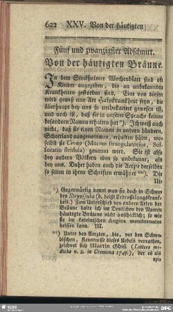 Fünf und zwanzigster Abschnitt. Von der häutigten Bräune