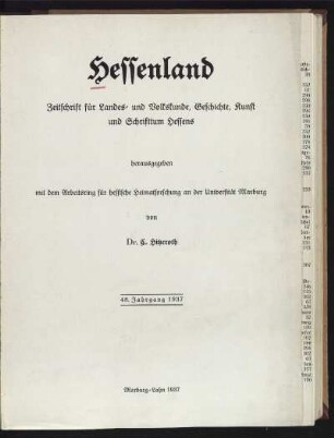 Heft 1/2, Jan./Febr. 1937