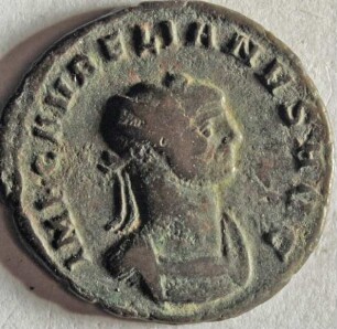 Römische Münze, Nominal Antoninian, Prägeherr Aurelian, Prägeort Rom, Original