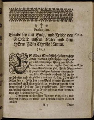 Præloquim; Exordium; Tractatio.