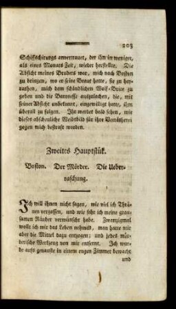 Zweites Hauptstük. Boston. Der Mörder. Die Ueberraschung